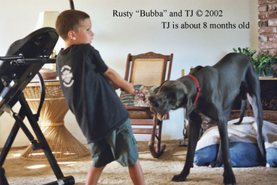 Grandson Rusty and TJ in 2002